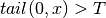 tail(0, x) > T